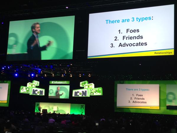 A lame photo the author took of Jon Acuff on stage at the ICON Conference